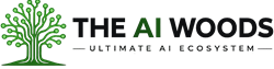 The AI Woods mobile logo with AI tree icon and Ultimate AI Ecosystem tagline