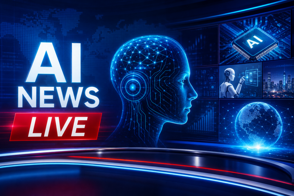 Latest AI News Live featuring artificial intelligence, robotics, and global technology updates.